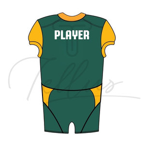 Uniforme de football américain à manches courtes imprimé respirant à 12 panneaux, services OEM, dernier style - Product Image 5