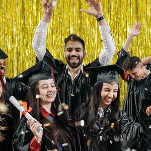 Fidanzamento baby shower sfondo metallizzato pioggia tinsel lamina frangia Cortina metalizada para <span class=keywords><strong>festa</strong></span> - Product Image 4