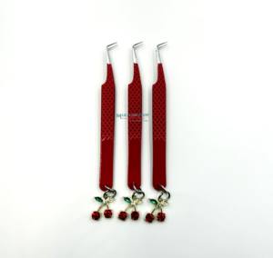 Pinzas de Precisión Personalizadas con Punta de Fibra y Agarre de Diamante de 90 Grados, Pinzas para Pestañas de Acero Inoxidable con Diseño de Frutas - Product Image 5