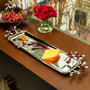 <b>Table</b> Centerpieces Decor Premium Quality Steel Serving Foods <b>Tray</b> Home Decor Stainless Steel Serving Food Platter for - Product Image 6