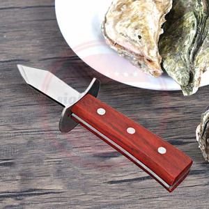 Couteau à huîtres professionnel à manche en bois à poignée antidérapante | Couteaux à huîtres professionnels en acier inoxydable - Product Image 6