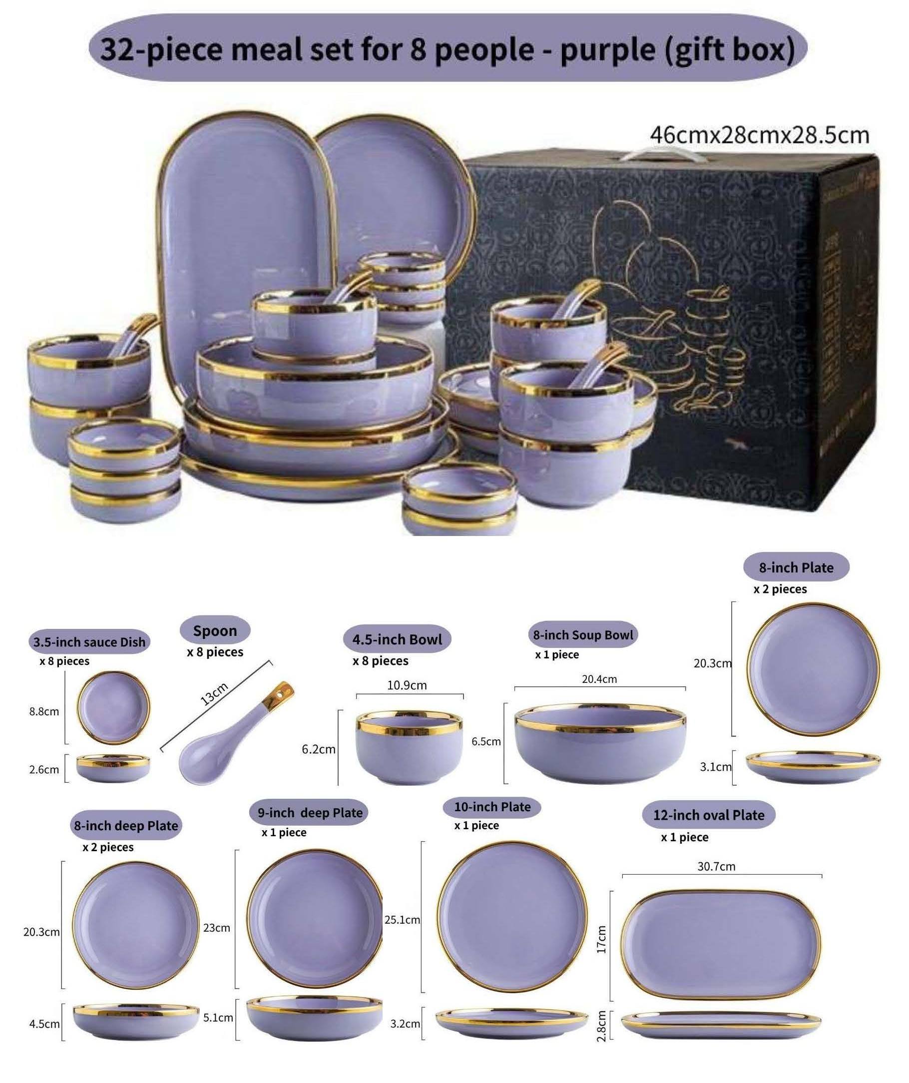 32-piece meal set for 8 persons