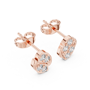 Venta al por mayor con certificado GRA Trébol de cuatro hojas S925 Color plata Moissanite Pendientes de compromiso de boda para mujer - Product Image 2