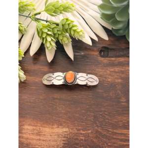 Barrette à cheveux artisanale en huître barbelée et argent sterling de Danny Henio - Product Image 1