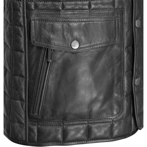 แจ็คเก็ตนักขี่จักรยานหนังวัวสีดำของแท้แจ็คเก็ตบอมเบอร์ไซส์ใหญ่พิเศษกันลมระบายอากาศได้ดีผลิตด้วยมือที่ดีที่สุดสำหรับฤดูหนาว - Product Image 4