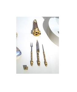 Ensemble de serveurs à gâteaux à thème moderne, couverts en métal, outils de finition peints, couverts, ensemble de coupe-gâteau - Product Image 1