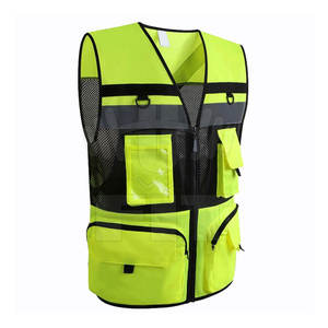 เสื้อกั๊กผ้าถักระบายอากาศได้ดีมีโลโก้ปรับแต่งได้เสื้อกั๊กทำงานใหม่ดีไซน์สะท้อนแสงมองเห็นได้ชัดเจน - Product Image 2