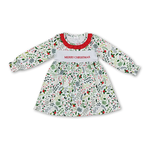 OEM/ODM/RTS Joyeux Noël, robe à manches longues pour bébé fille, combinaison pour filles, ensembles de vêtements pour filles, vêtements pour bébé - Product Image 4
