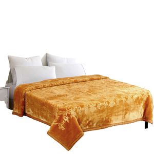 Couverture en Raschel de Luxe Taille King, Motifs Floraux et Unis, Style Européen, Anti-Boulochage, Super Douce, LA FLORA - Product Image 1