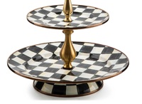 Support à gâteau en métal de première classe à 2 et 3 niveaux avec bordure dorée, design moulé, pour la décoration de table et l'exposition d'aliments, prix de gros en provenance d'Inde