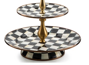 Exhibidores de Pasteles de Metal de Primera Clase de 2 y 3 Niveles con Borde Dorado y Diseño Fundido para Decoración de Mesa y Exhibición de Alimentos a Precio de Mayoreo desde India - Product Image 2