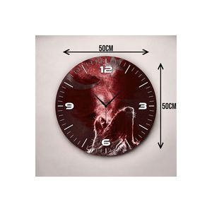 Bozkurt patrón número 50cm Reloj de pared colorido impreso madera silencioso regalo reloj de mesa - Product Image 3
