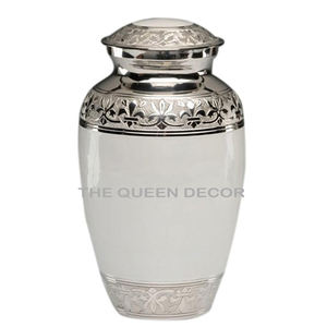 Produit de vente chaud argent et or forme ronde fini métal humain crémation souvenir urne funéraire urnes pour adultes - Product Image 6