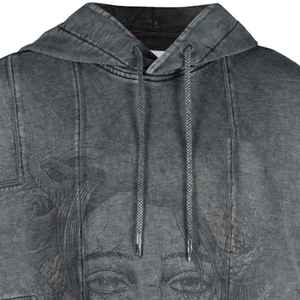 Sweat-shirts à capuche surdimensionnés en coton 100% avec logo personnalisé en gros, lavage à l'acide lourd, imprimés pour hommes - Product Image 3