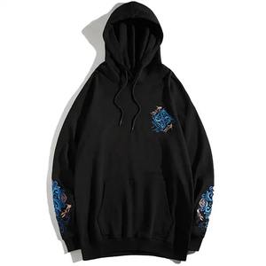 เสื้อฮู้ดผ้าคอตตอน100% โอเวอร์ไซส์สำหรับผู้ชายเสื้อมีฮู้ดปักลายโอเวอร์ไซส์แฟชั่นแนวสตรีท - Product Image 1