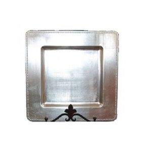 Placa de cargador de forma redonda pulida con espejo de acero inoxidable de diseño clásico para decoración de bodas - Product Image 5