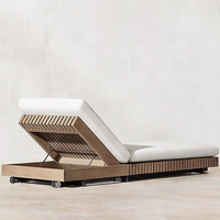 Trois ans de garantie Chaise longue durable avec dossier inclinable réglable Caractéristiques des sièges de patio pliants Coussin Teslin