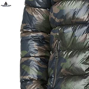 Abrigo acolchado grueso transpirable relleno de plumón suelto personalizado OEM de alta calidad para hombres - Product Image 5