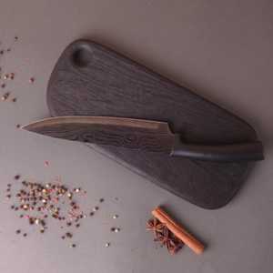 Planche à découper rectangulaire en bois d'acacia brûlé fait main de qualité supérieure, planche à découper en bois massif avec finition brûlée pour la maison et la cuisine - Product Image 3