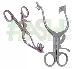 เครื่องมือถ่างกล้ามเนื้อแบบโค้ง Mollison Mastoid Retractor 4x4 แฉก แบบใช้มือจับ  วัสดุสแตนเลส ใช้ซ้ำได้ ได้รับการรับรองมาตรฐาน CE - Product Image 1