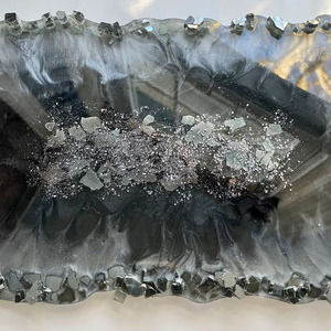 Bandeja de servicio de ágata multicolor hecha a mano de lujo elegante estilo amor pulido Natural decoración del hogar tocador de baño impermeable - Product Image 4