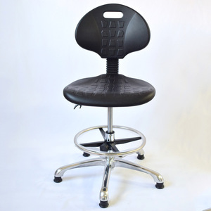 Chaise de laboratoire ergonomique antistatique réglable en hauteur avec roulettes pour salles blanches et laboratoires scientifiques - Product Image 5