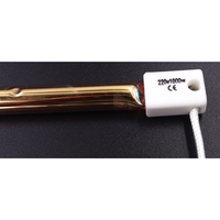 Réchauffeur de tube de quartz de VSEC 2000W avec la lampe halogène moyenne d'onde d'émetteur d'IR de revêtement d'or pour l'état d'analyseur nouveau