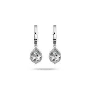 Pendientes de plata de ley 925 con circonita y diamantes de imitación, recién llegados de Turquía. - Product Image 1