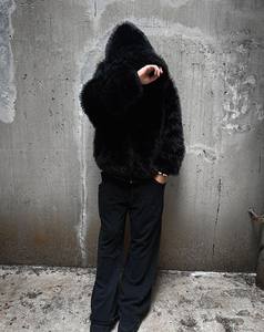 Sportish Impex Custom Heavyweight Double Layer Zip-Up Fur Hoodie <b>Men</b> | Reversible Thick <b>Fleece</b> Winter <b>Jacket</b> - Product Image 3