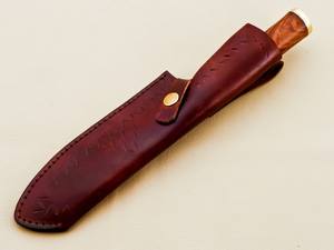 Cuchillo de Chef de Damasco de acero inoxidable personalizado de alta calidad cuchillo de cocina profesional con cubierta de cuero al por mayor - Product Image 5