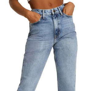 Pantalones Vaqueros de Mezclilla para Mujer, Diseño Moderno, Estampado Completo, Hechos a Medida en Material Resistente, Color Sólido, Venta al por Mayor - Product Image 5