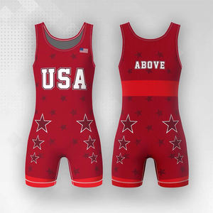 Custom Designed Wrestling <b>Singlet</b> for <b>Men</b> Quick Dry Breathable Sportswear for Gym Training and Competitions - Product Image 2