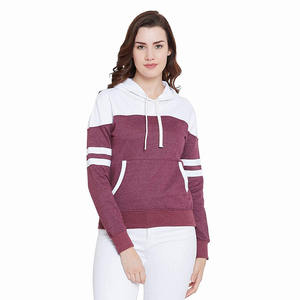 Sudadera con capucha de algodón para mujer, ropa deportiva femenina de moda, con forro polar, de dos colores, hecha en Pakistán - Product Image 1