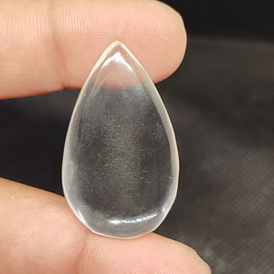 Pierre de cristal de quartz brésilien naturel, cabochon, belle pierre précieuse en vrac, propre et belle - Product Image 1