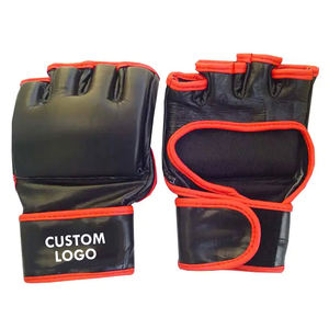 % Original <b>Leather</b> MMA Boxing <b>Gloves</b> Hook & Loop Closure Lightweight Durable Custom Colors Available for Training Competition - Product Image 1