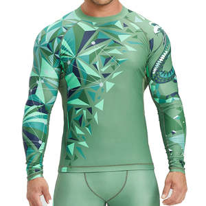 Camisa de compresión personalizada Jiu Jitsu Rashguard BJJ MMA de manga larga de secado rápido No Gi ropa de entrenamiento hecha en Pakistán - Product Image 2