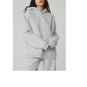 Sweat-shirt à capuche oversize pour femme, en coton molletonné, avec poche, personnalisable avec logo, pour l'hiver, décontracté, de BD - Product Image 5