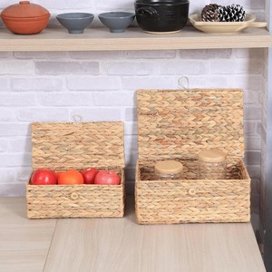Juego de 2 Cajas de Almacenamiento de Jacinto de Agua con Tapas, Caja de Almacenamiento Hecha a Mano, Ecológica, Natural, Decoración del Hogar, Venta al por Mayor desde Vietnam - Product Image 3
