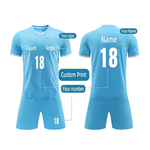 Wholesale Custom Multi-Color Soccer Uniforms Quick-Drying and Breathable Football <b>Sets</b> in Stock Breathable Material - Product Image 1