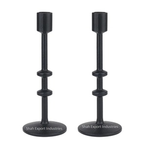 เชิงเทียนโลหะสีดำสำหรับตกแต่งบ้านห้องนั่งเล่นและงานแต่งงาน - Product Image 1