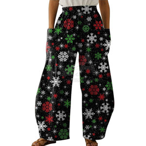 Pantalones Navideños de Diseño Único para Mujer, Talla Grande, Secado Rápido, Pantalones Navideños al por Mayor, Pantalones de Año Nuevo para Mujer - Product Image 2