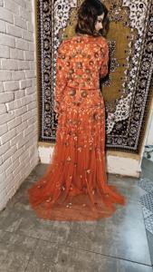 Robe de soirée à paillettes, faite à la main, magnifique, avec décoration drapée, naturelle, pour les fêtes et les célébrations - Product Image 2