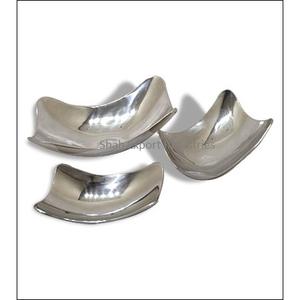 ชามเสิร์ฟอาหารทรงกลมขนาดใหญ่ทำจากอลูมิเนียมแข็งแรงพร้อมฐานตั้งทรงสี่เหลี่ยมชามเสิร์ฟข้าวและของว่าง - Product Image 4