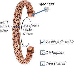 Hand Forged Solid Copper for <b>Bracelet</b> High Gauge Fashionable Cuff Jewelry for Women and <b>Men</b> with Different Designs - Product Image 2