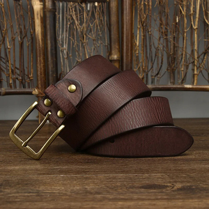 2025 ceinture en cuir la plus vendue ceinture en cuir réglable en cuir véritable confortable et durable avec boucle en métal - Product Image 6