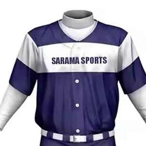 Uniforme de Béisbol Personalizado de Último Diseño y Nuevo Estilo, Calidad Premium, Color Sólido, Transpirable, Tallas Grandes, para Venta en Línea - Product Image 4