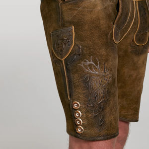 OEM Bavarian Lederhosen | Short en cuir allemand fait à la main pour hommes | Oktoberfest Festival Outfit - Product Image 4