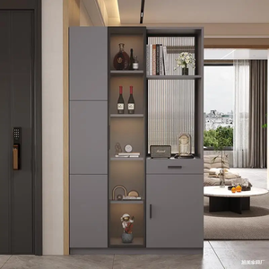 Meuble d'entrée minimaliste moderne, séparateur de porte d'entrée, écran de séparation de salon, meuble à chaussures de luxe pour couloir, nouveau design de mobilier - Product Image 4