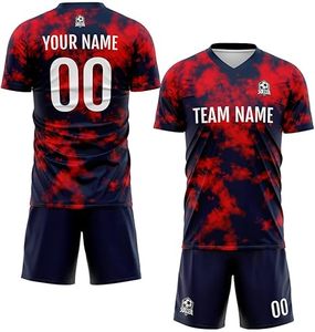 Customizable Soccer Uniform <b>Set</b> with 100% Cotton Quick Dry Custom Colors & Logo Printing for Unisex Adults - Product Image 1
