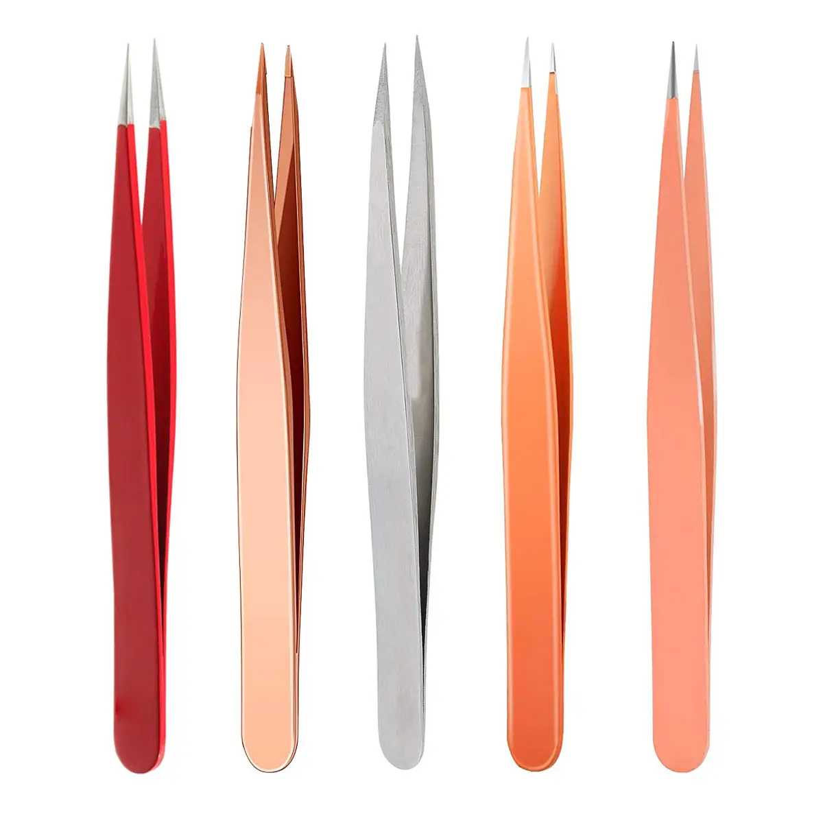 Wholesale Eyebrow Tweezer Pointed Best Tweezers for Ingrown Hairs with custom logo packaging and colors